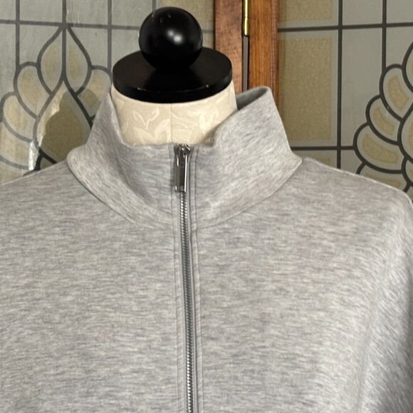 SPANX AirEssentials Striped Track Jacket Grey With Pockets Size XL - Picture 7 of 13